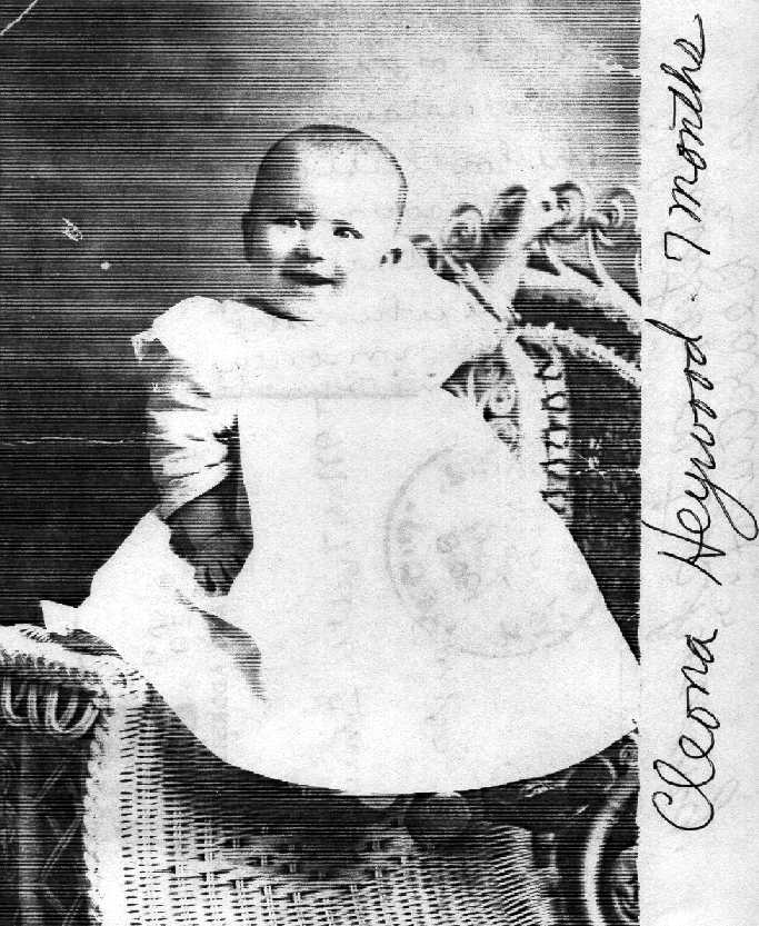 Mother at 7 months age, Xmas 1907.